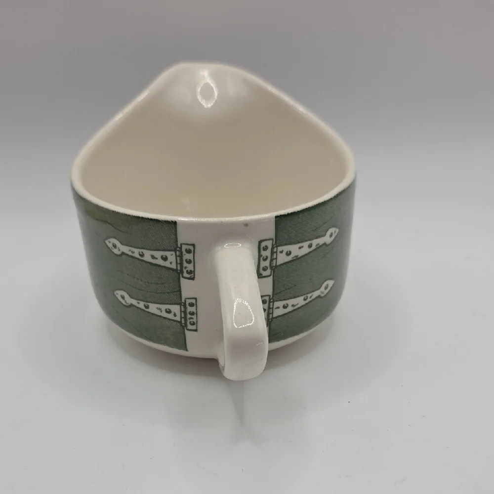 Royal Colonial Green and Cream Ceramic Creamer. Vintage